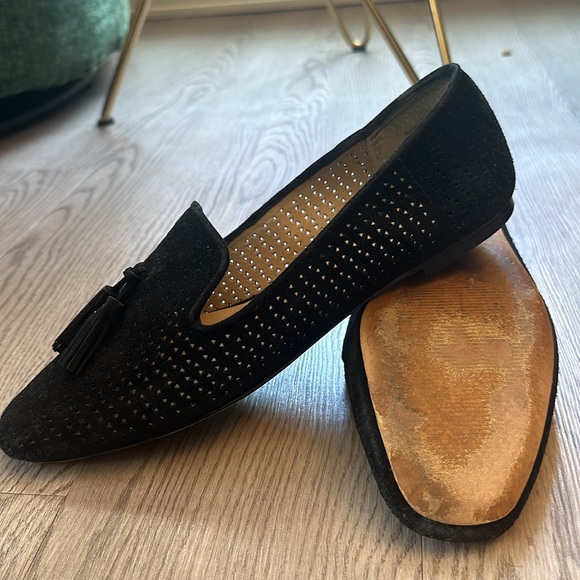 Ann Taylor Black loafers with Tassels - Picture 2 of 3